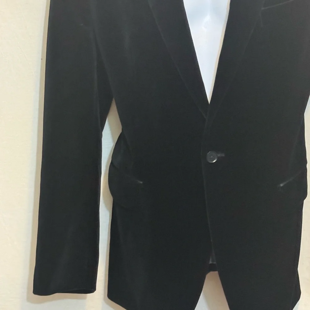 B-272 Men’s Banana Republic Black‎ Lined Blazer Suit Jacket Size 42R